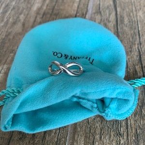 Tiffany & Co. Silver Infinity Ring, Size 8.